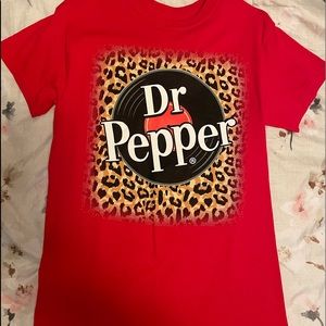 Dr. pepper leopard/record T-shirt